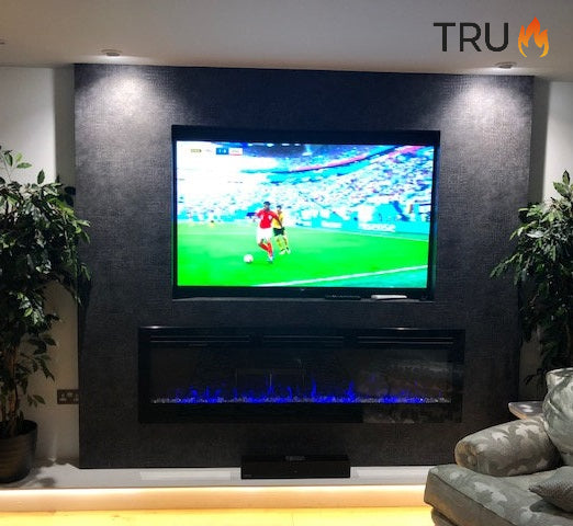 2025 TruFlame™ 72inch Wide Black Wall Mounted Electric Fire