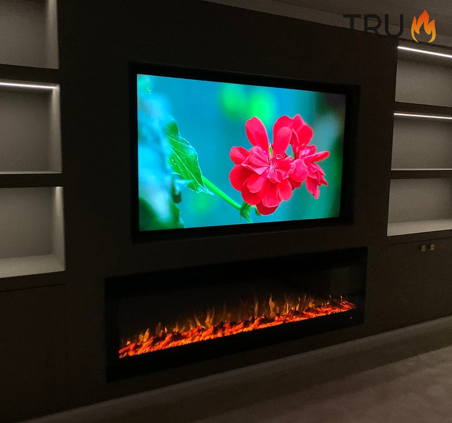 2025 TruFlame™ 72inch Wide Black Wall Mounted Electric Fire