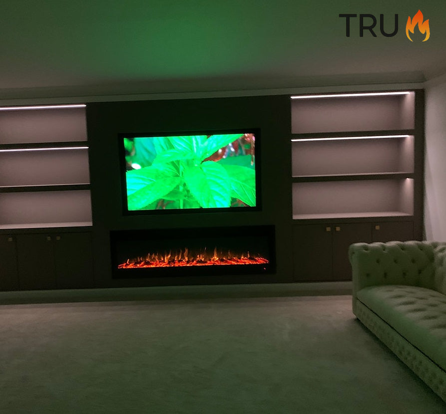 2025 TruFlame™ 72inch Wide Black Wall Mounted Electric Fire