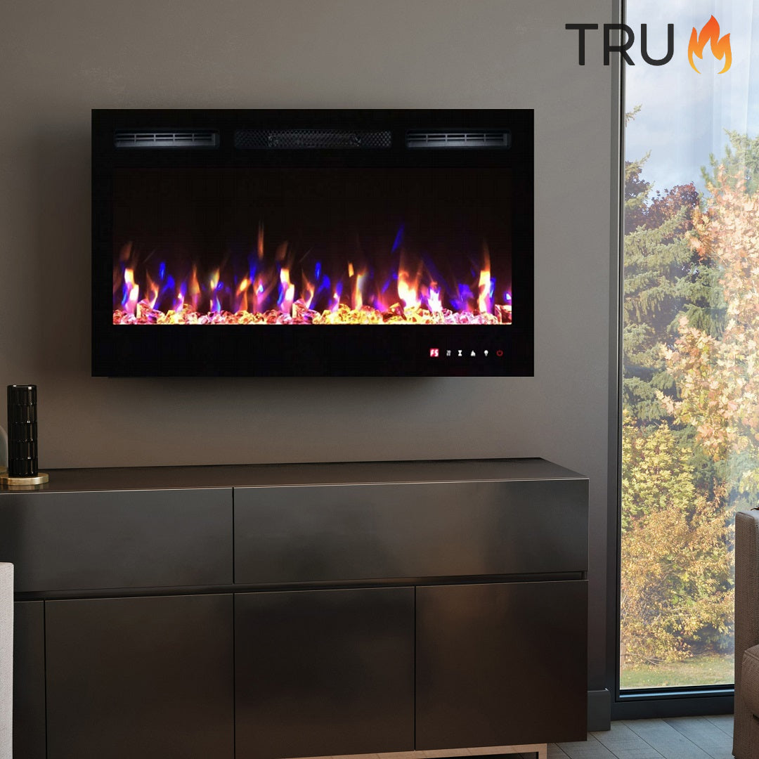 2025 TruFlame™ 36inch Black Wall Mounted Electric Fire