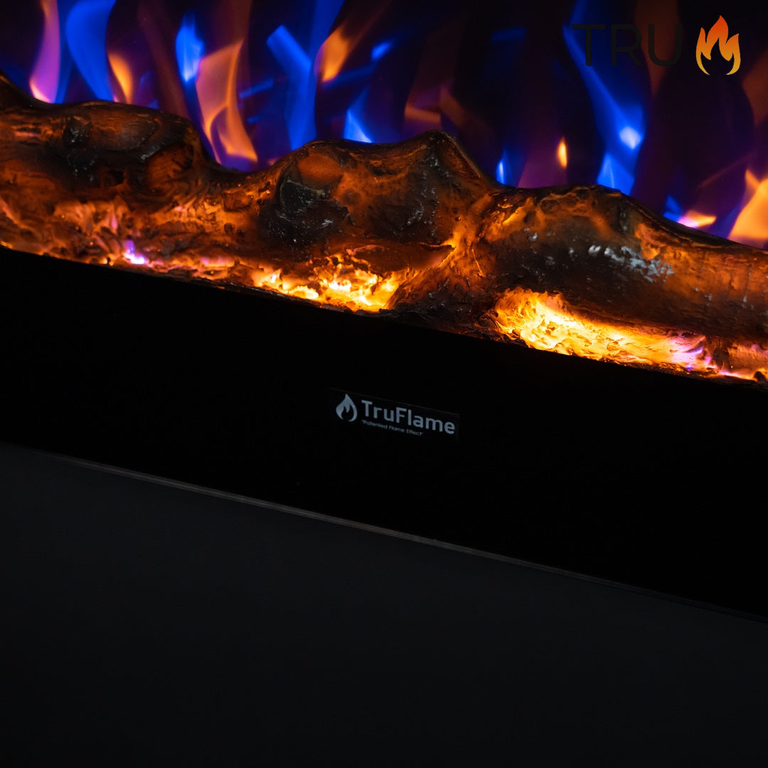 2025 TruFlame™ 72inch Wide Black Wall Mounted Electric Fire