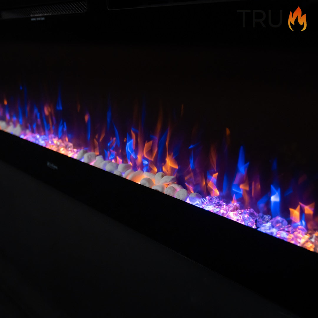 2025 TruFlame™ 72inch Wide Black Wall Mounted Electric Fire