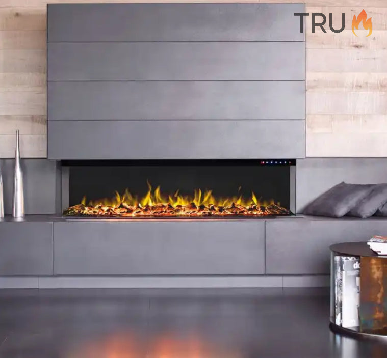 2025 TruFlame™ 80inch Wide 3 sided Media Wall Electric Fire