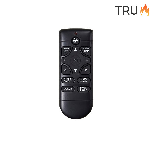 2025 TruFlame™ 89cm Wide Wall Mounted Curved Black Glass Electric Fire with Pebbles and GLOW effect
