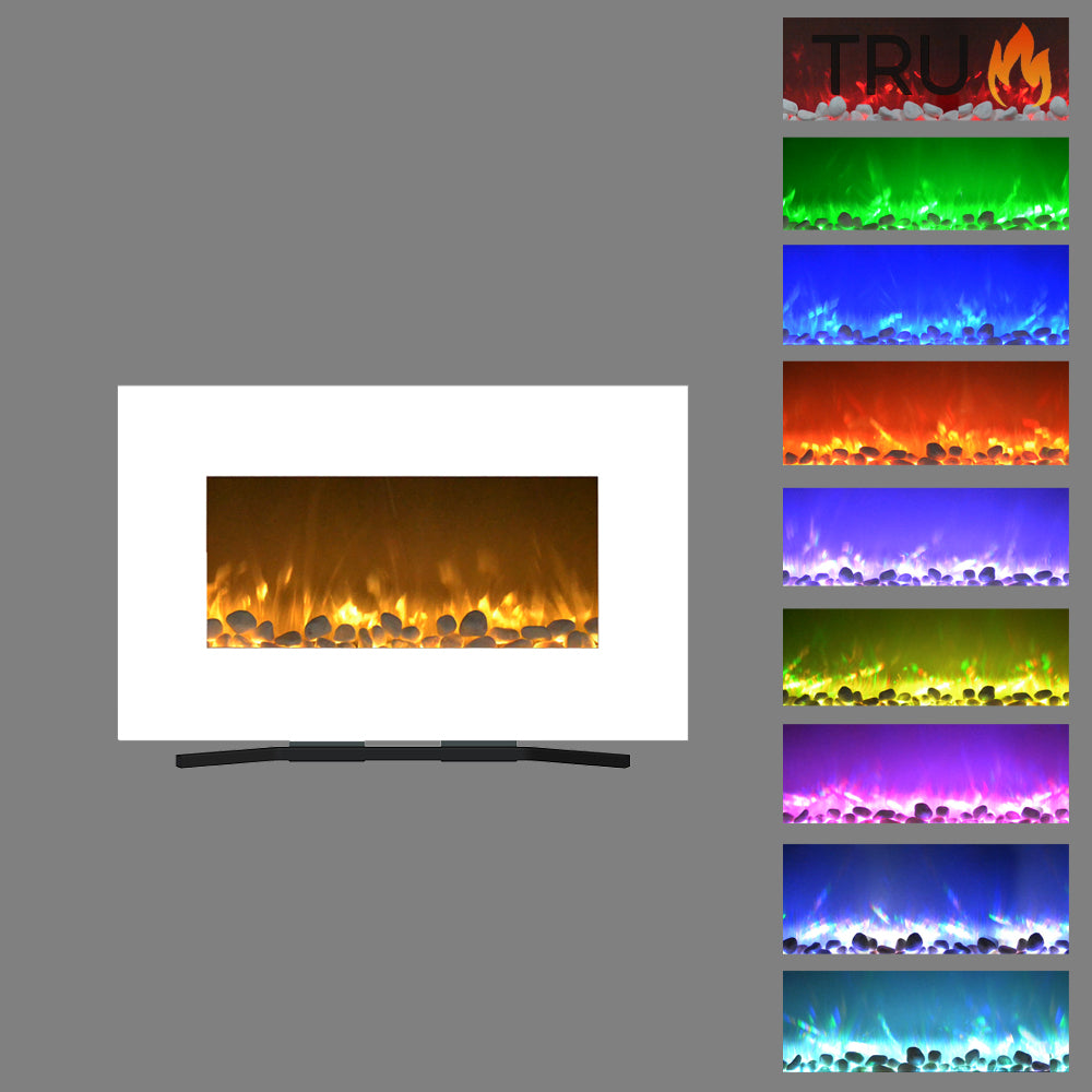 2025 TruFlame™ 36inch Wide White Wall Mounted Electric Fire