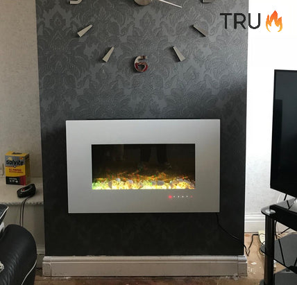 2025 TruFlame™ 36inch Wide White Wall Mounted Electric Fire