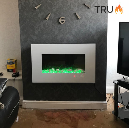 2025 TruFlame™ 36inch Wide White Wall Mounted Electric Fire