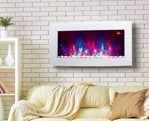 White TruFlame Wall Mounted Electric Fire