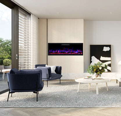 2026 TruFlame™ 42inch Wide Black Wall Mounted Electric Fire
