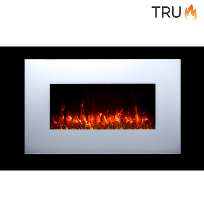 2025 TruFlame™ 36inch Wide White Wall Mounted Electric Fire
