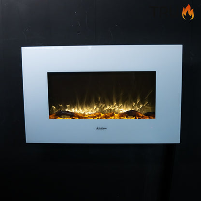 2025 TruFlame™ 36inch Wide White Wall Mounted Electric Fire