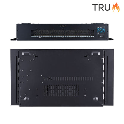 2025 TruFlame™ 73cm Wide Wall Mounted Flat White Glass Electric Fire with GLOW sides