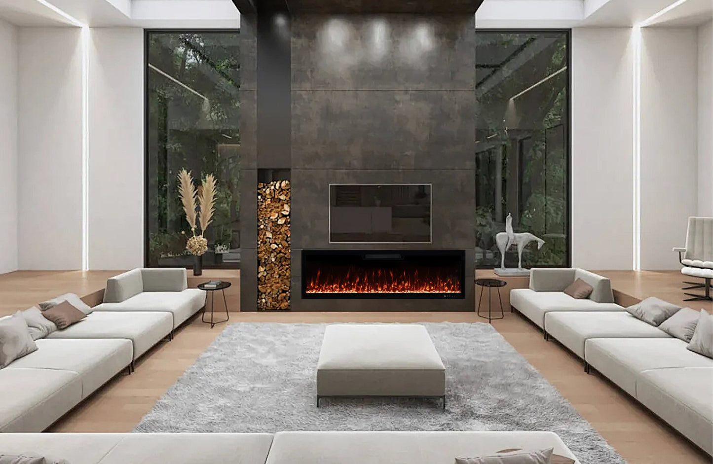 2025 TruFlame™ 50inch Wide Black Wall Mounted Electric Fire