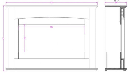 2025 TruFlame™ 35inch White Wall Mounted Electric Fire Suite with 3 colour Flames