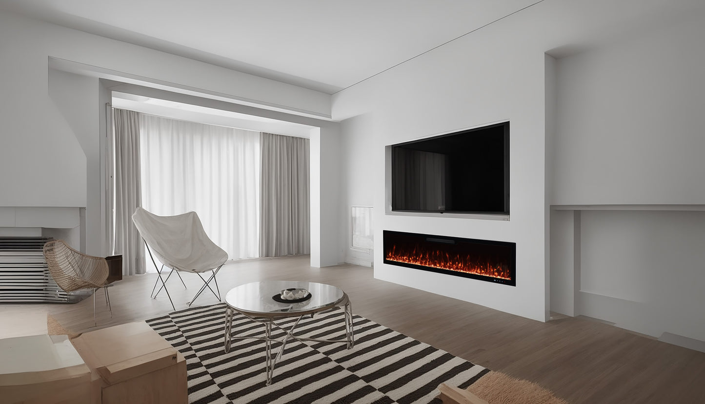 2025 TruFlame™ 50inch Wide Black Wall Mounted Electric Fire