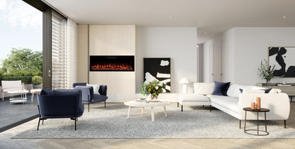 2025 TruFlame™ 50inch Wide Black Wall Mounted Electric Fire