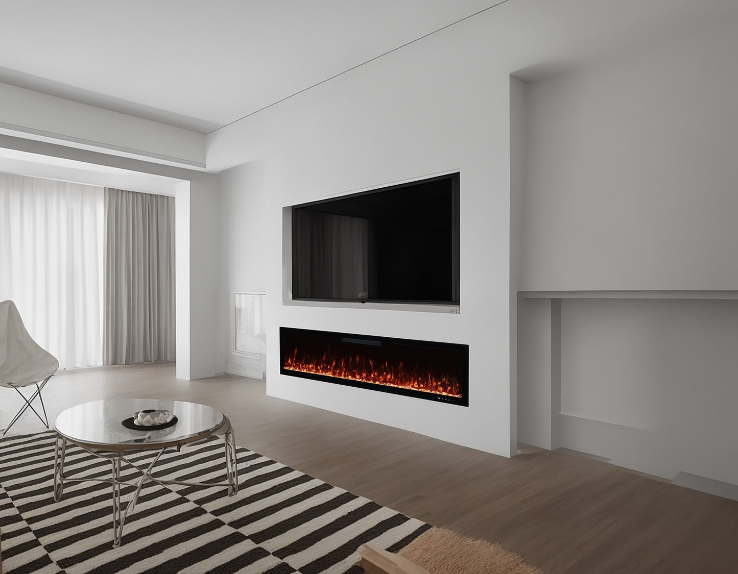 2026 TruFlame™ 42inch Wide Black Wall Mounted Electric Fire