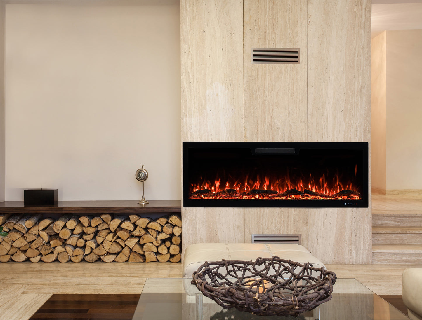 2026 TruFlame™ 42inch Wide Black Wall Mounted Electric Fire