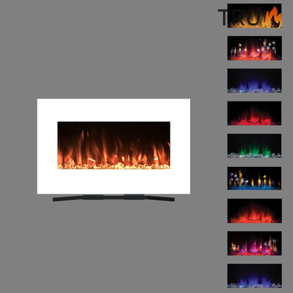 2025 TruFlame™ 36inch Wide White Wall Mounted Electric Fire