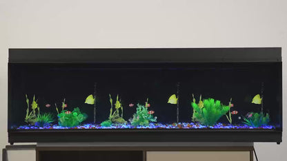 2025 TruFlame™ LCD Premium 60inch Wide 3 sided Media Wall Electric Fire with Aquarium