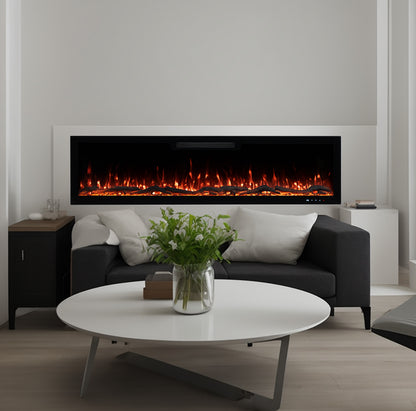 2026 TruFlame™ 72inch Wide Black Wall Mounted Electric Fire