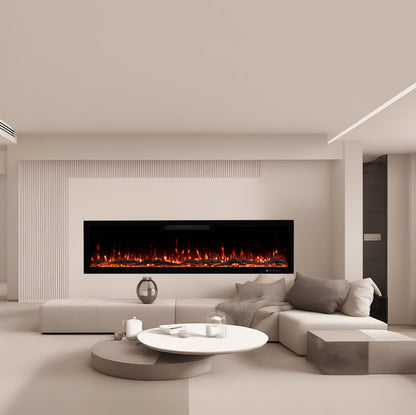 2026 TruFlame™ 72inch Wide Black Wall Mounted Electric Fire