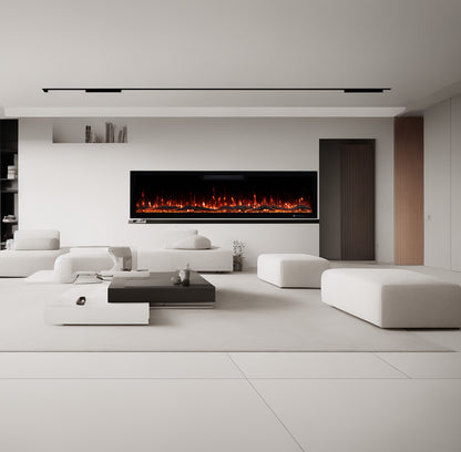 2026 TruFlame™ 72inch Wide Black Wall Mounted Electric Fire