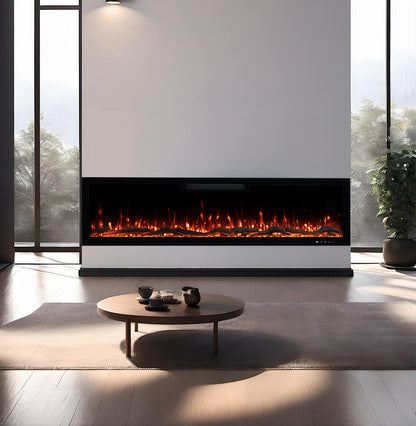 2026 TruFlame™ 72inch Wide Black Wall Mounted Electric Fire
