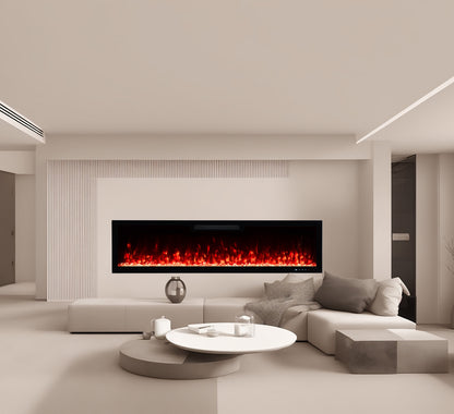 2026 TruFlame™ 72inch Wide Black Wall Mounted Electric Fire