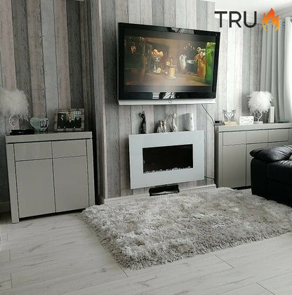 2025 TruFlame™ 36inch Wide White Wall Mounted Electric Fire